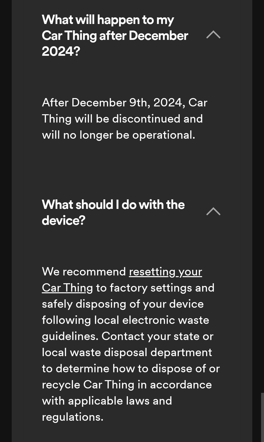 r/mildlyinfuriating - Spotify is dropping Car Thing and suggests to throw it away