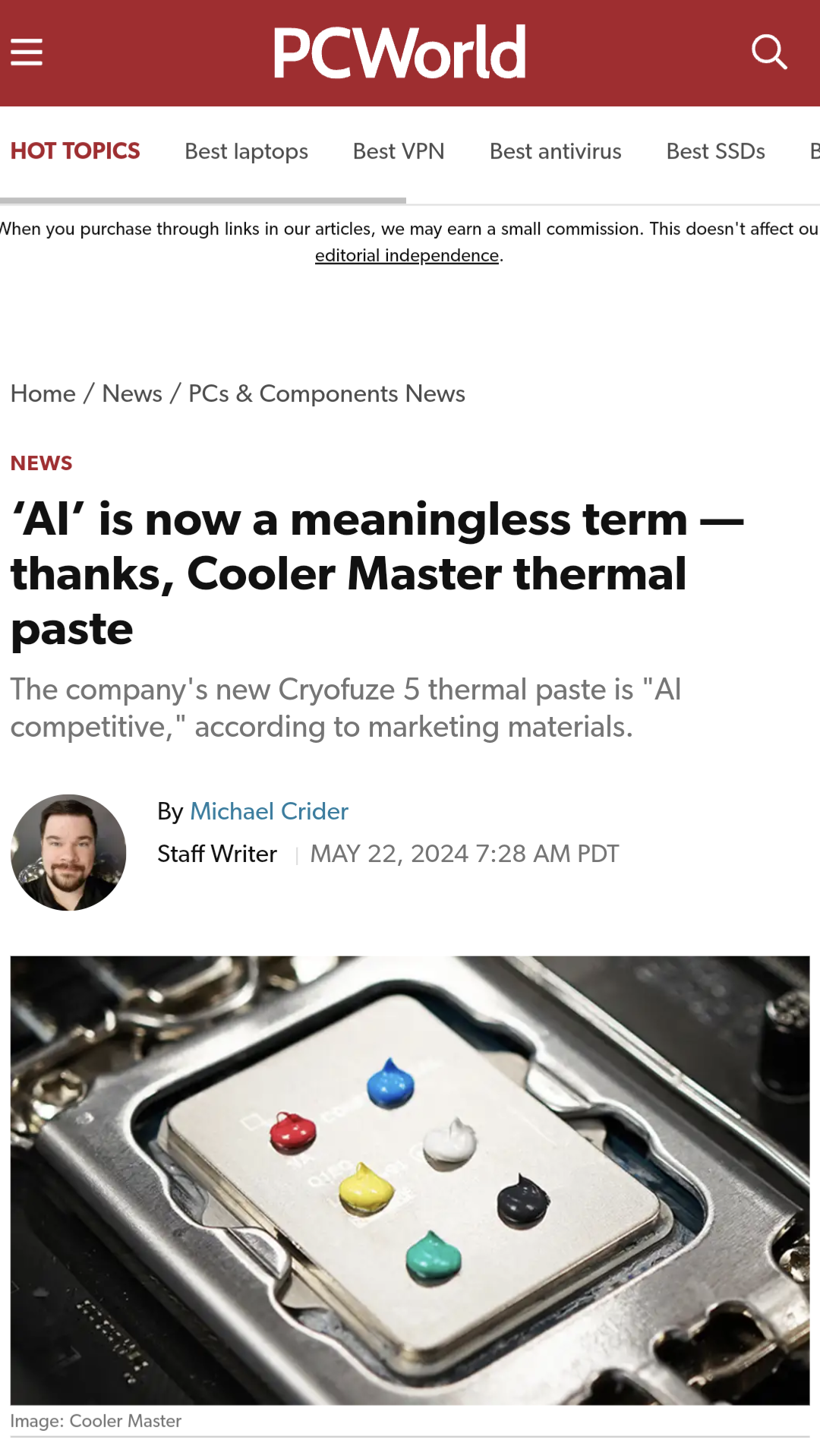 r/pcmasterrace - AI thermal paste is here guys