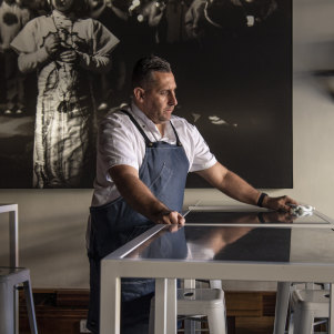 Owner-chef Attila Yilmaz at his Canterbury restaurant Pazar Food Collective.