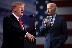 Trump & Biden combination photos