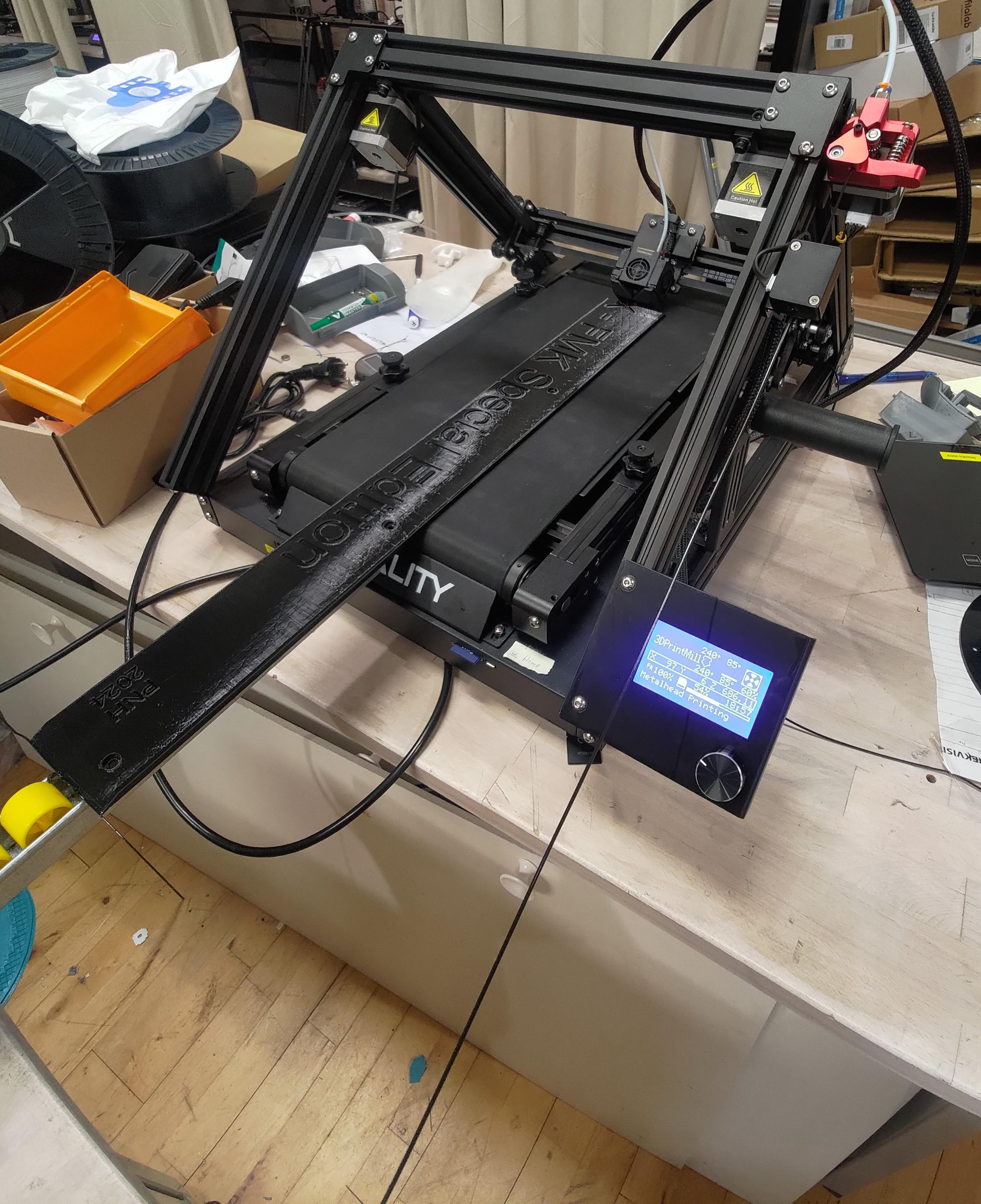 r/3Dprinting - Thing is a PITA to adjust, but gotta admit it can be cool when it works