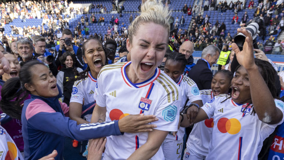 Ellie Carpenter celebrating her birthday and the Champions League semi-final victory over PSG.