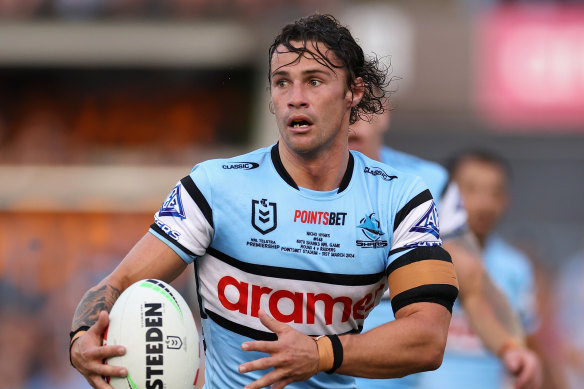 Sharks halfback Nicho Hynes.