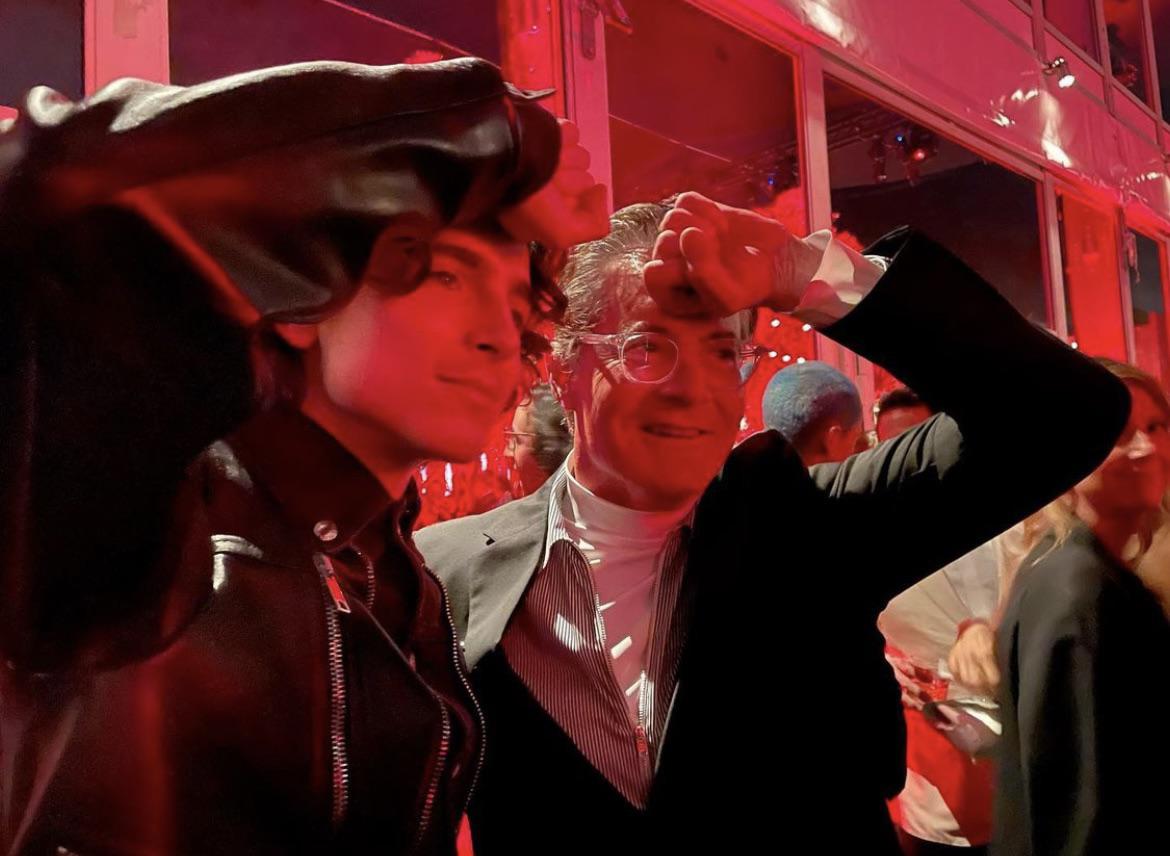 r/dune - Timothée Chalamet and Kyle MacLachlan after the Oscars (via Joe Walker’s Instagram)
