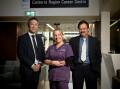 Canberra Hospital oncologist Desmond Yip, palliative care nurse practitioner Kate Reed and haematologist Nalini Pati. Picture by Elesa Kurtz