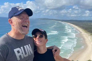 Mike and Zara Tindall in Byron Bay, January 2022