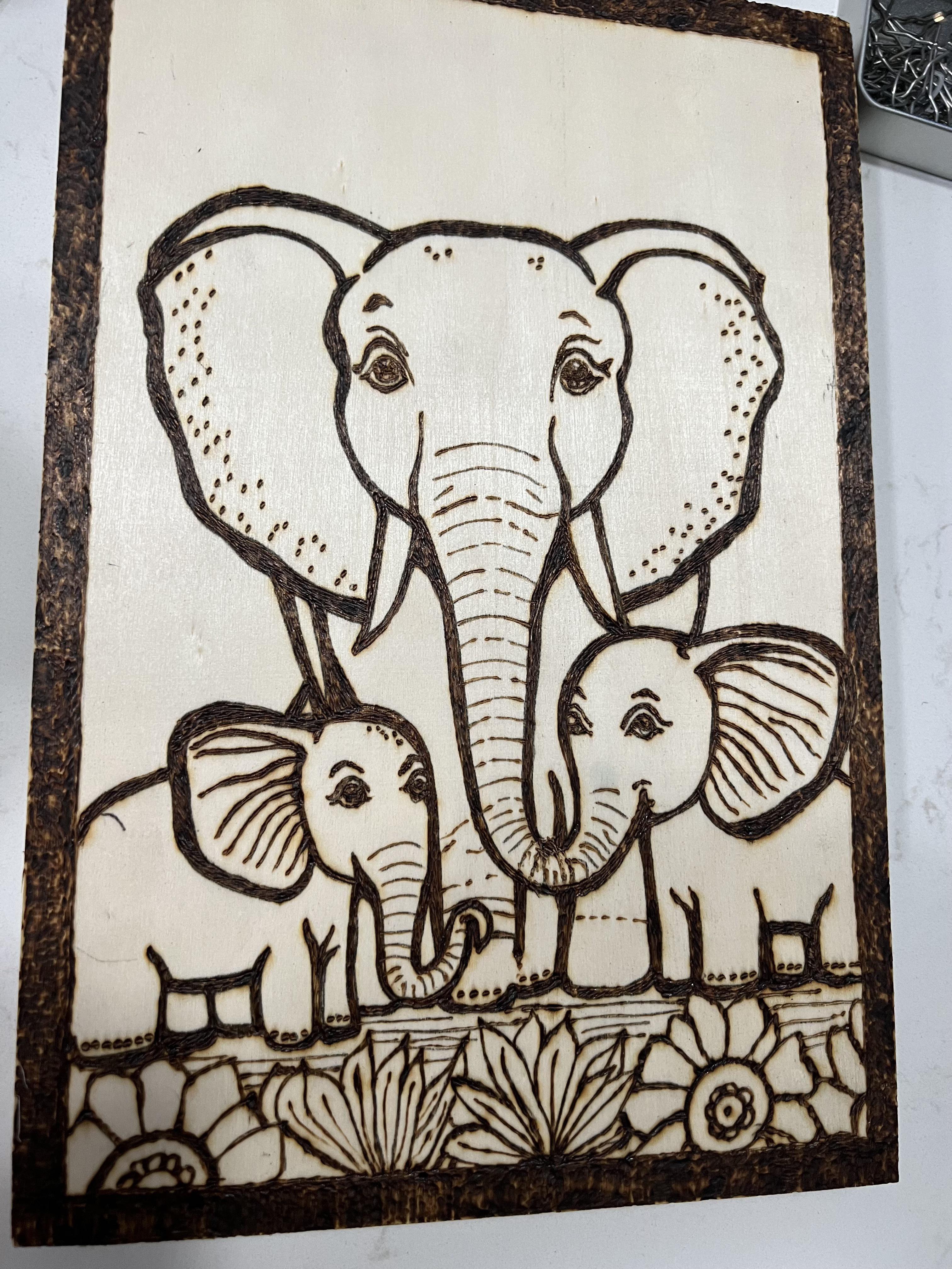 r/crafts - My mom just finished this wood burning. Can you spot her mistake?