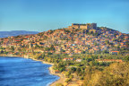 Molyvos Castle and Lesvos Island.