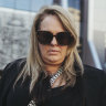 Kallista Mutten leaves the NSW Supreme Court on Monday.