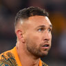 Quade Cooper playing against the All Blacks in July.