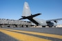 Bundles of humanitarian aid destined for Gaza are loaded onto a U.S. Air Force C-130J Super Hercules at an undisclosed location within the U.S. Central Command area of responsibility, April 23, 2024. The U.S. Air Force’s rapid global mobility capability is enabling the expedited movement of critical, life-saving supplies to Gaza. (U.S. Air Force photo)