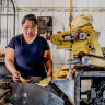 Erika Flores and Luis Flores make tortillas in Mexico City.