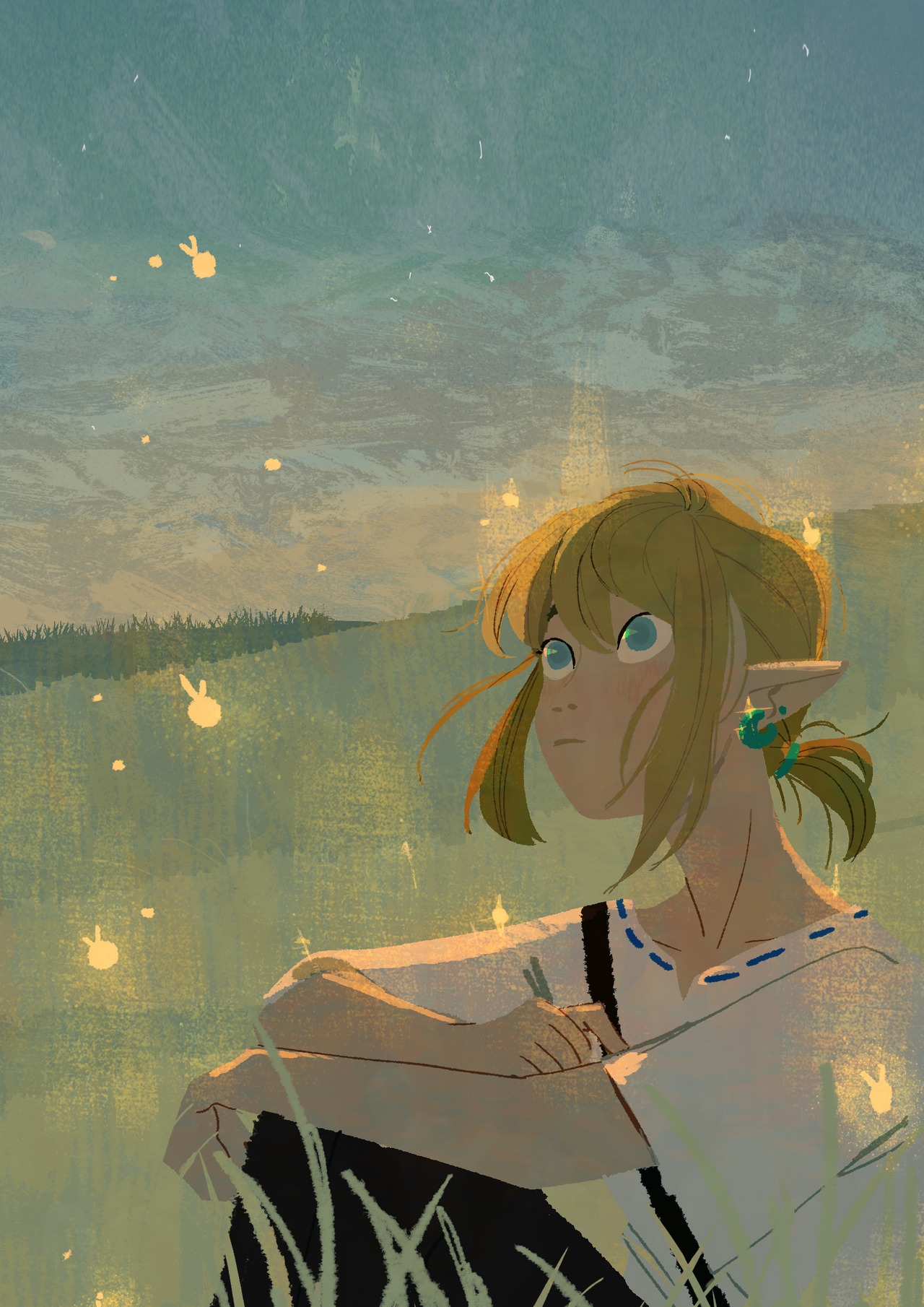 ginkohs:
?oh i think?.i never posted this?
Ive been playing botw :) sunset fireflies?
?