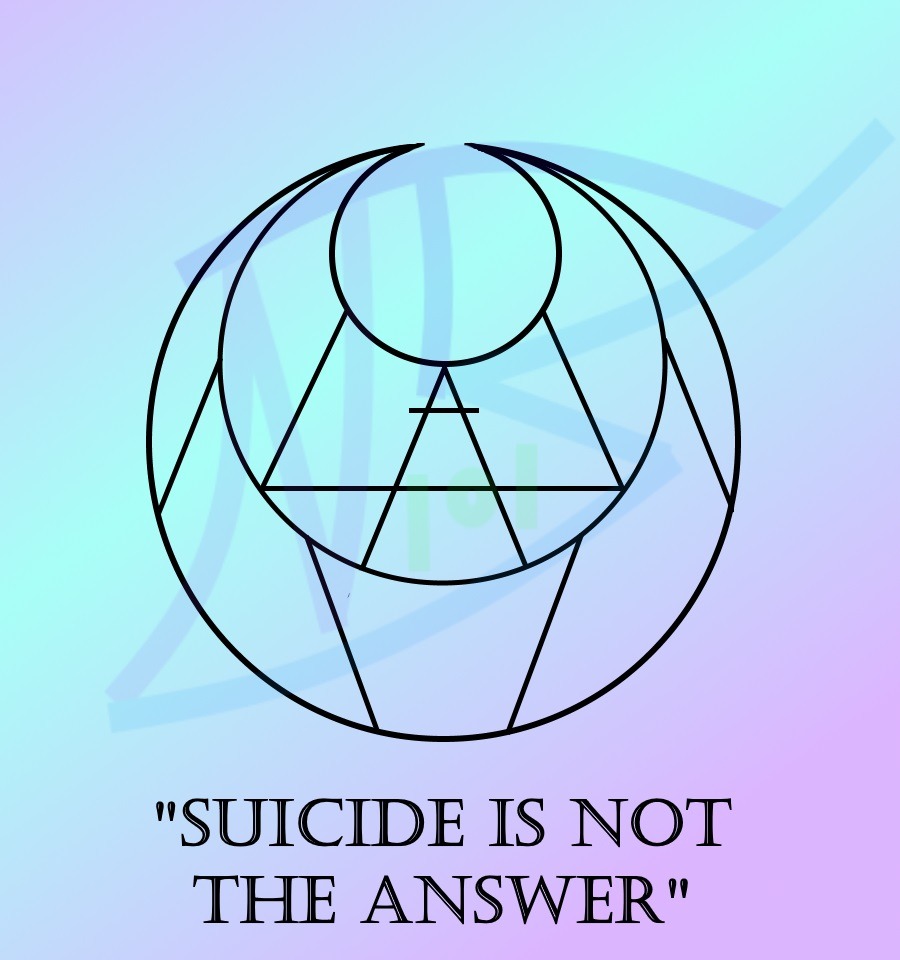 strangesigils:
“ “Suicide Is Not The Answer”
Requested by @typewritergirl360
If you feel like ending your life is the only answer, keep this sigil with you and please talk to somebody
”