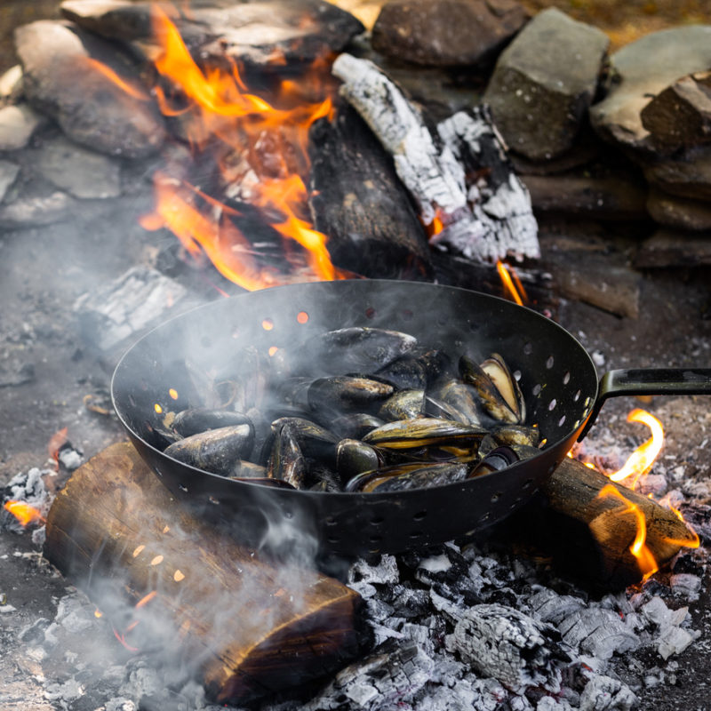 HOW TO SMOKE MUSSELS OVER THE FIRE