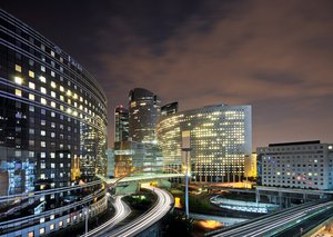 La Defense by night, Paris, France