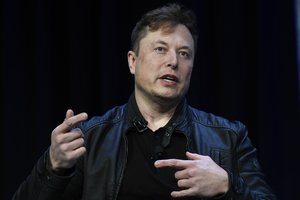 Tesla and SpaceX Chief Executive Officer Elon Musk speaks at the SATELLITE Conference and Exhibition in Washington