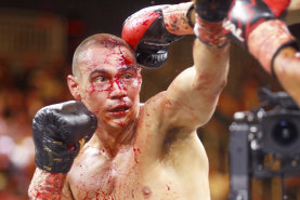 Tim Tszyu copped a horrific head cut against Sebastian Fundora in March.