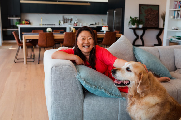 Nagi Maehashi and her dog Dozer.