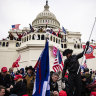 Donald Trump’s supporters during the January 6 attack on the US Capitol in 2021. They took his command to “fight like hell” literally.