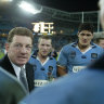 Phil Gould rallies his troops as NSW coach in 2004.