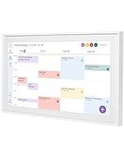 Skylight Calendar: 15 inch Digital Calendar &amp; Chore Chart, Smart Touchscreen Interactive Display for Family Schedules - Wall Mount Included, White