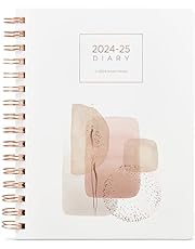 Smart Panda A5 Academic Diary 2024-2025 - Week to View Dated Planner, Rose Gold - Weekly, Monthly and Annual Pages - June 2024 to July 2025