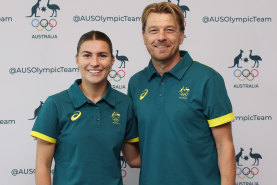 Matildas captain Steph Catley with coach Tony Gustavsson.