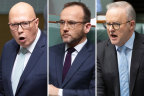 At odds: Opposition Leader Peter Dutton, Greens leader Adam Bandt and Prime Minister Anthony Albanese.