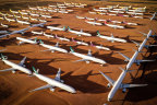 Cathay Pacific had a total of 76 planes stored at Alice Springs at the height of the pandemic.