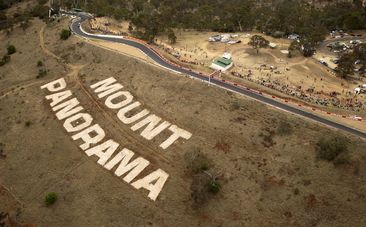 An aerial view of Mount Panorama.