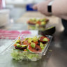 An example of a salad at a Queensland tuckshop. Tuckshop salads cost $4.85 on average versus $11.80 at a takeaway store.