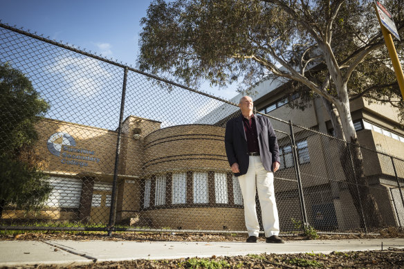 Local community advocate, Neil Head, outside the former Sunshine Technical School.