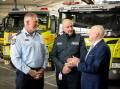 ESA Commissioner Wayne Phillips, Chief Police Officer Scott Lee and Minister Mick Gentleman at the reopening of the JESC on Friday. Picture by Elesa Kurtz 