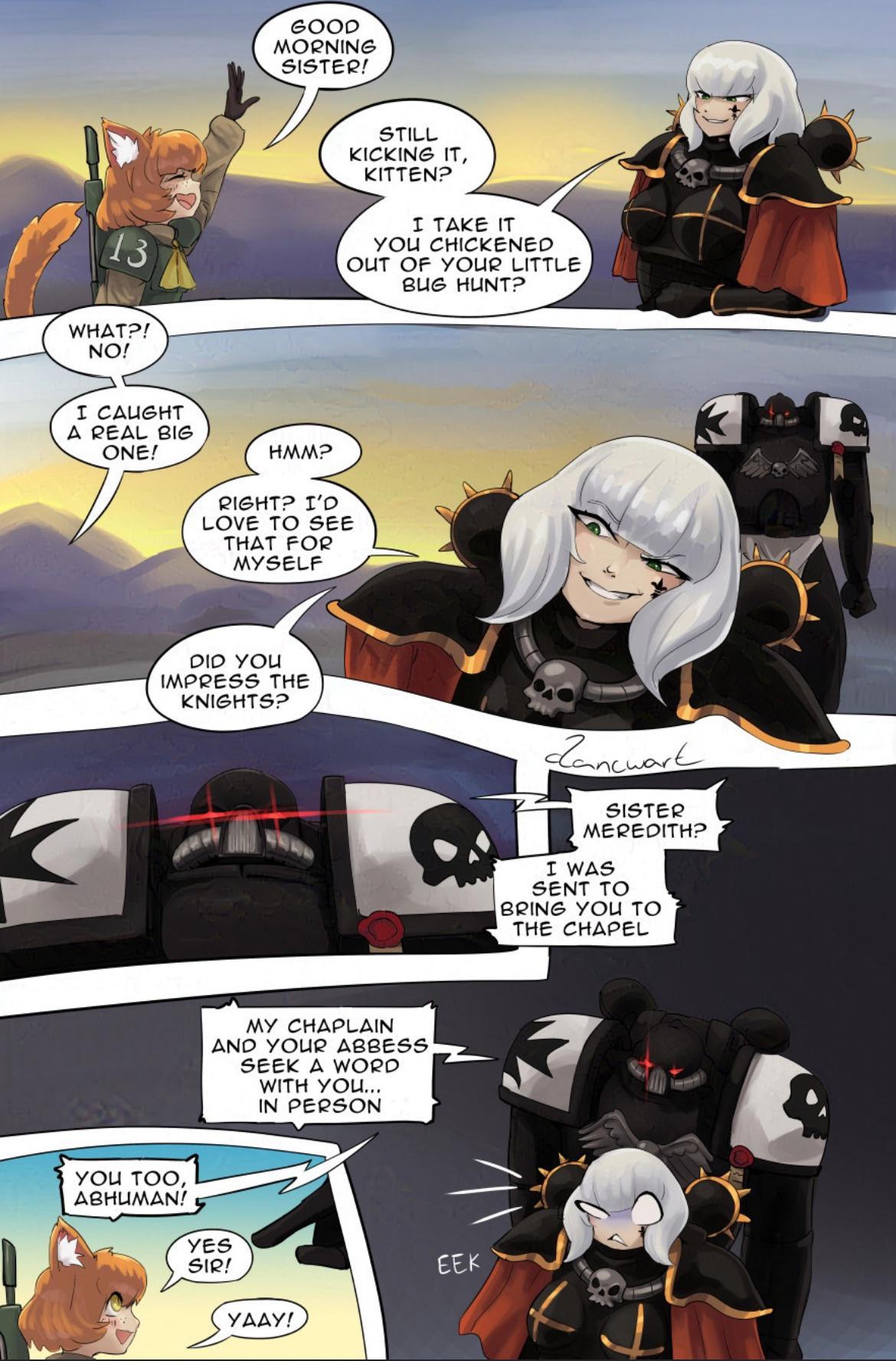 r/Grimdank - Abhumans and black Templars part 3 by @d4ncwart