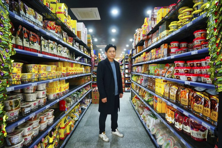 Doju chef Mika Chae at KT Mart Korean supermarket.