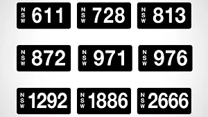 NSW three-digit heritage plates to be auctioned