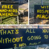 Anti-amalgamation signs near Mansfield.