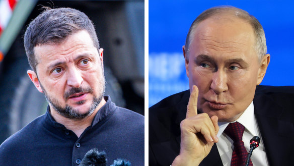 Volodymyr Zelensky, Vladimir Putin