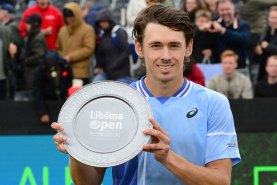 Alex de Minaur after winning the 2024 Libéma Open in the Netherlands on Sunday, June 16, 2024. 