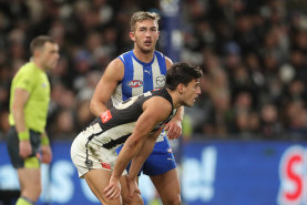 Will Phillips kept Nick Daicos quiet in the first half. 