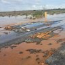 Heavy rain has damaged Geraldton-Mount Magnet Road.