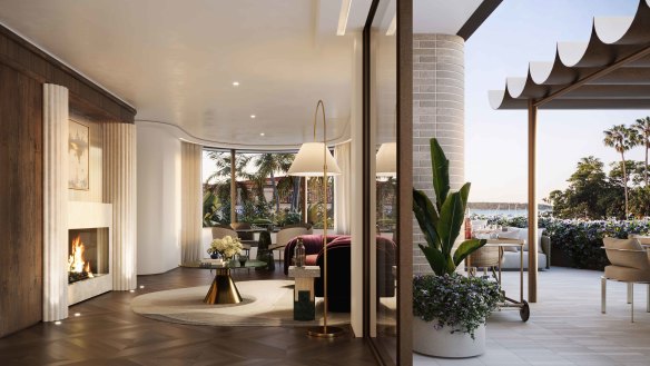 The 400 square metre garden apartment in the Billyard Ave development sold for $17.5 million.