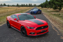  The Di Petta’s collection of Ford Mustang muscle cars, such as these examples pictured, were frozen by the court.