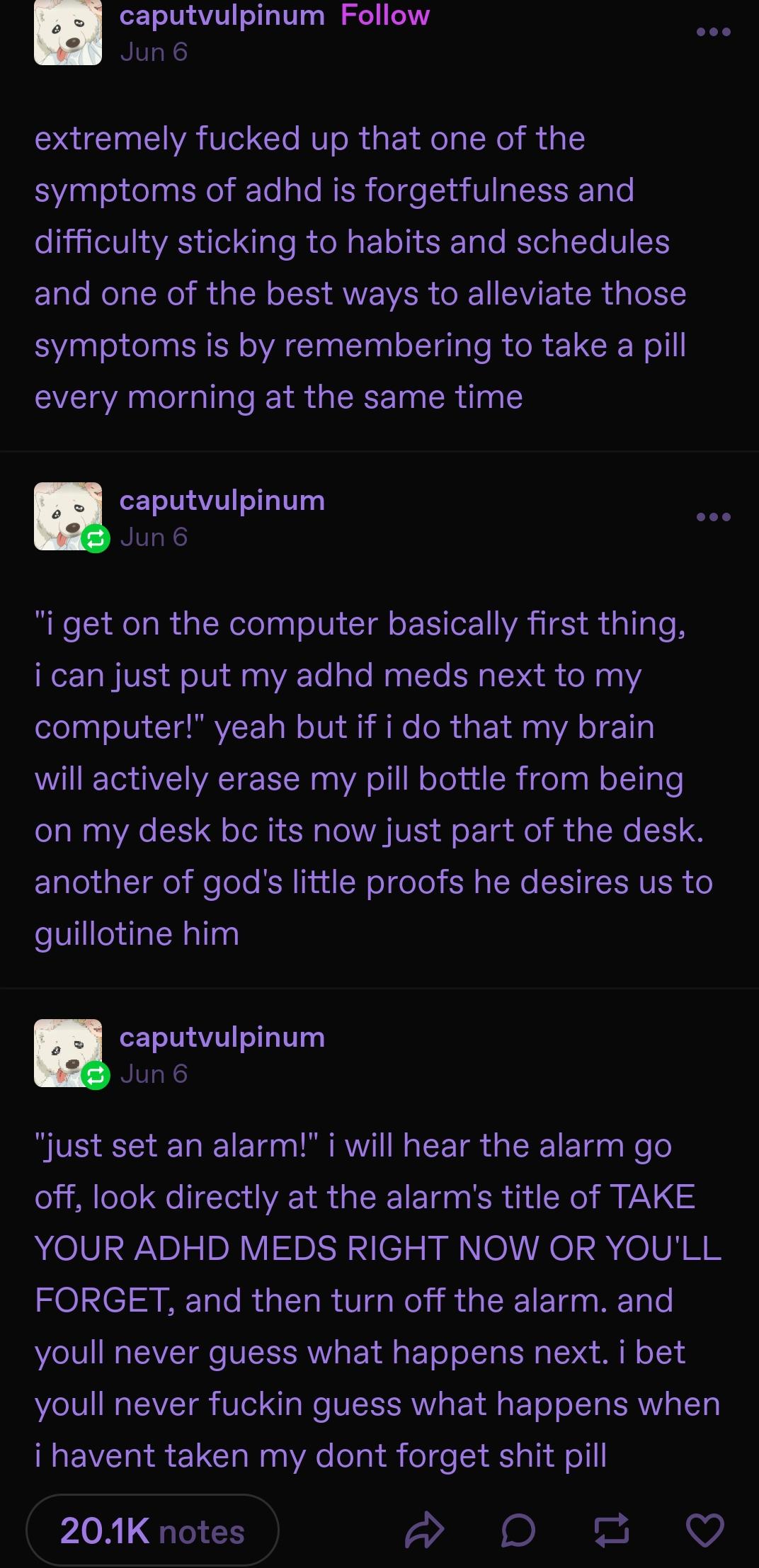 r/CuratedTumblr - [ADHD] is Extremely Fucked Up 