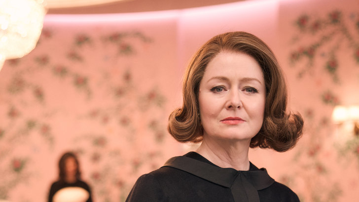 Miranda Otto as Mrs Virginia Ambrose, the new head of model gowns, in the ABC series <i>Ladies in Black</i>.