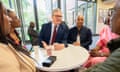 Keir Starmer and Baroness Lawrence meet south London residents at the Lilian Baylis Technology School as the UK marks Windrush Day on 22 June.