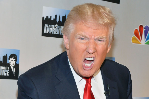 You’re fired: Donald Trump promotes The Apprentice in 2012.