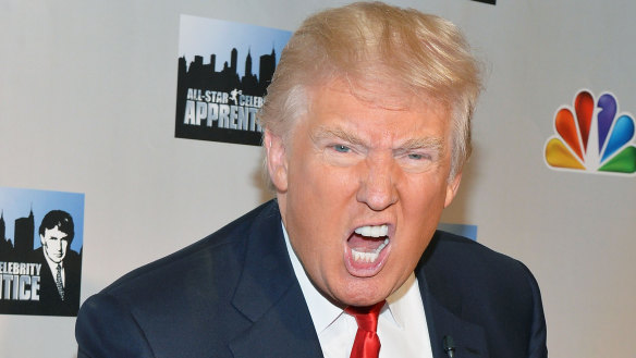 You’re fired: Donald Trump promotes The Apprentice in 2012.