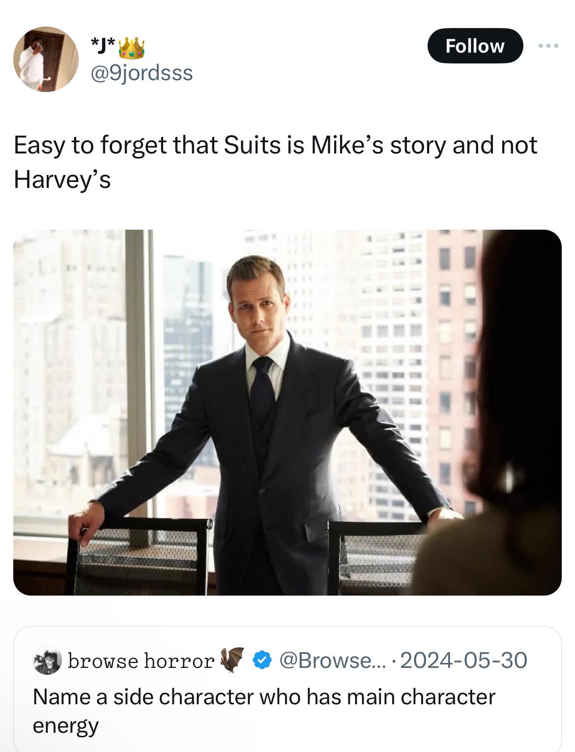 r/suits - This man carried the show and the firm on his back